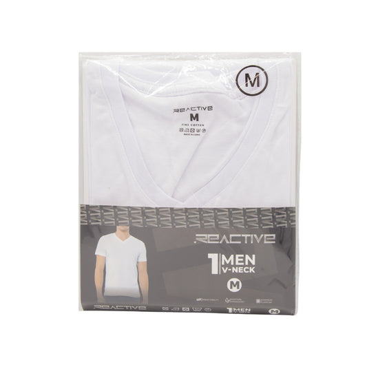 SÚETER CUELLO V BLANCO TALLA M 1U