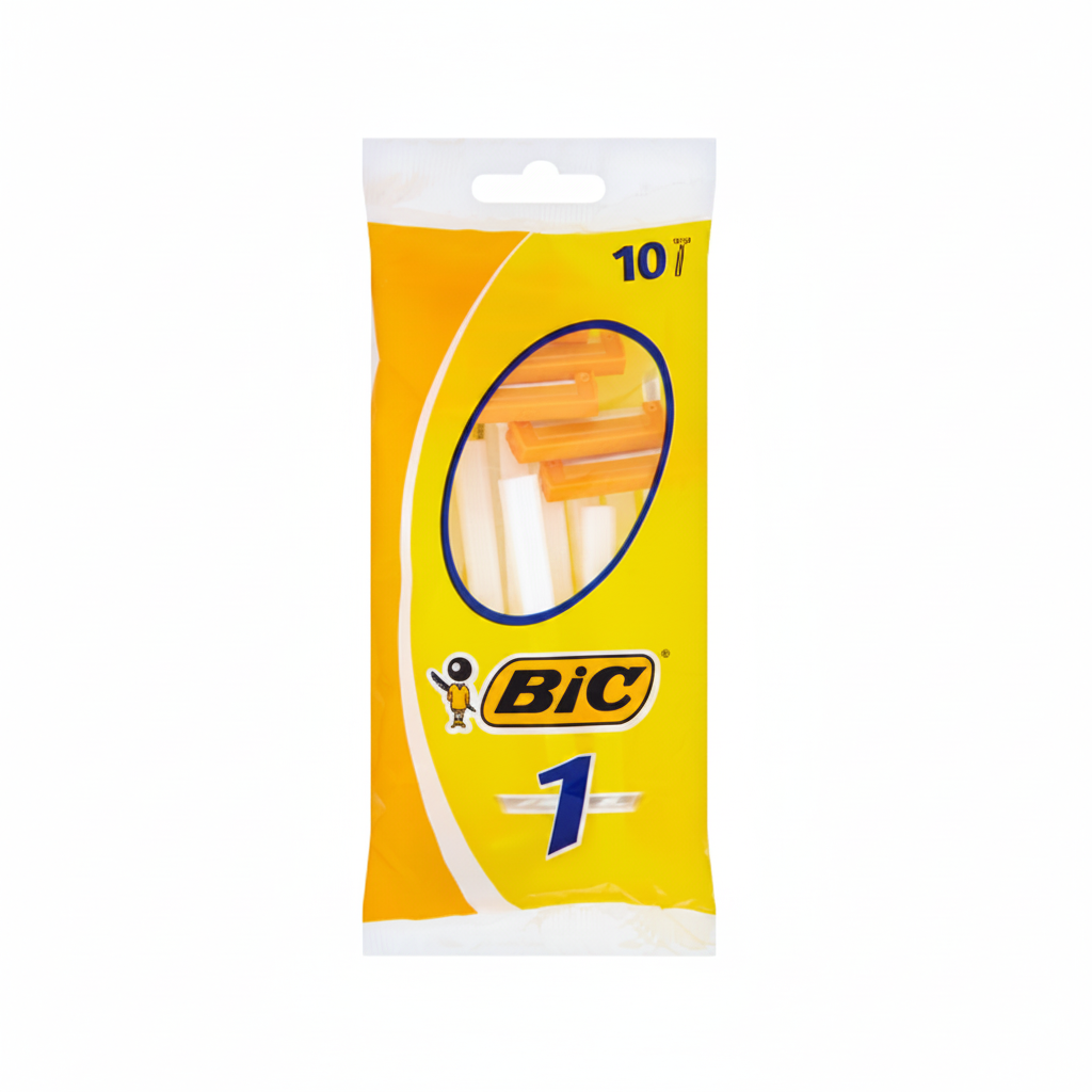 AFEITADORA BIC 1 HOJA 10U