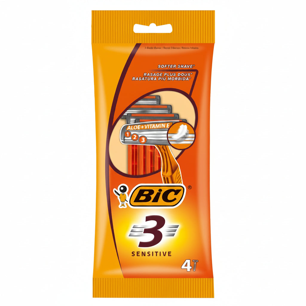 AFEITADORA SENSITIVE BIC 3HOJAS 4U