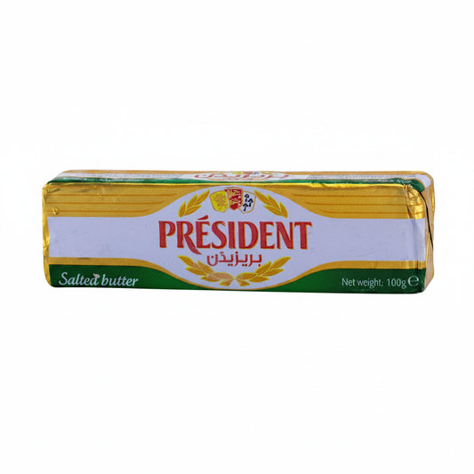 MANTEQUILLA BARRA CON SAL PRESIDENT 100GR