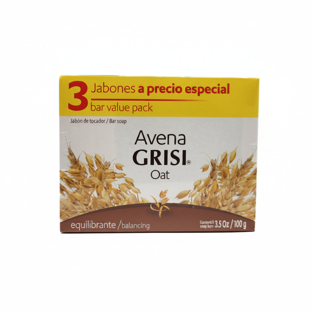 JABÓN TOCADOR AVENA GRISI 3U 100GR CU