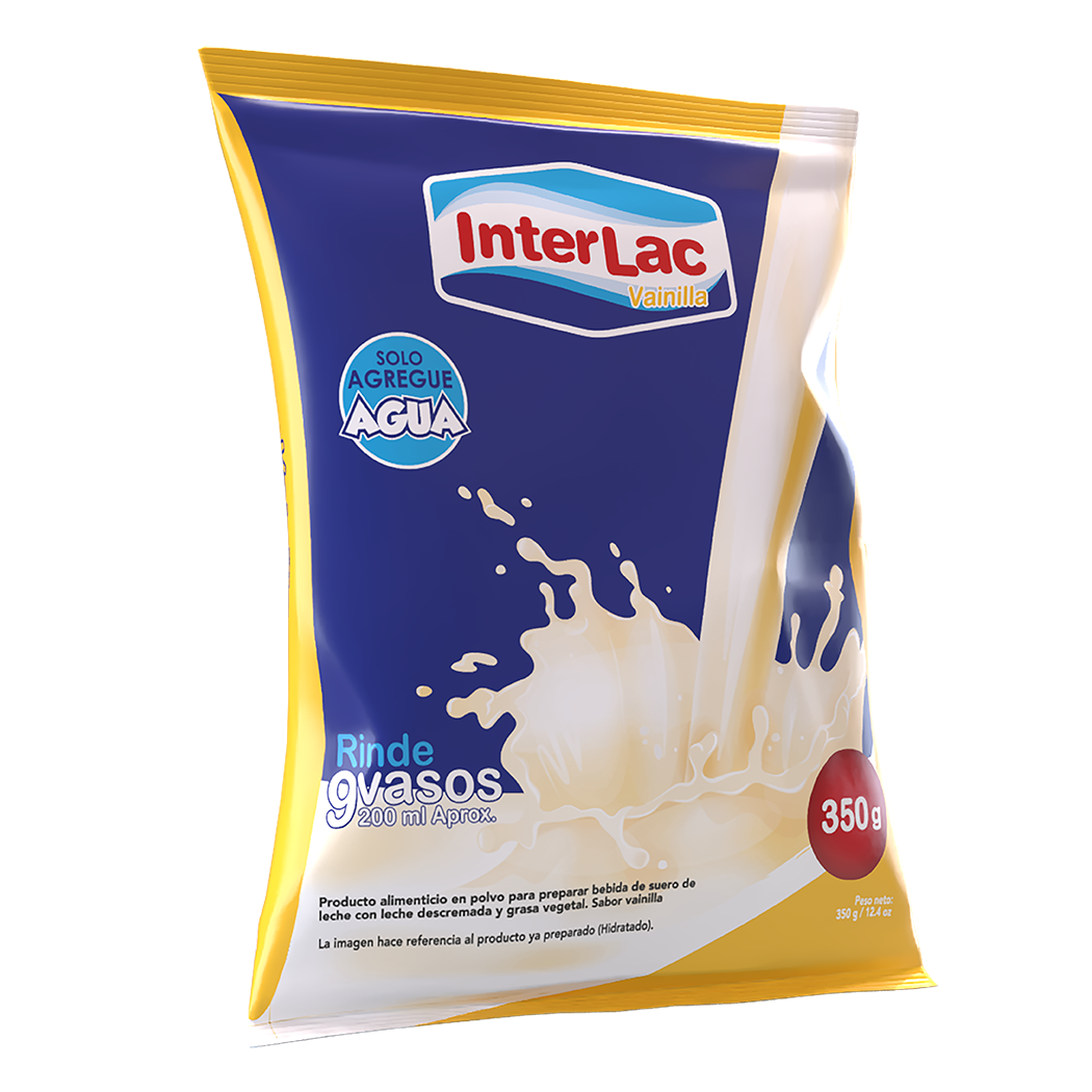 BEBIDA EN POLVO DE VAINILLA INTERLAC 350GR