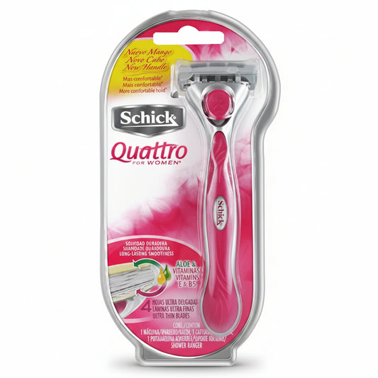 AFEITADORA SCHICK QUATTRO PIEL SENSIBLE MUJER 4H