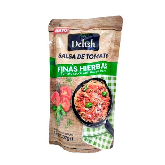 SALSA DE TOMATE FINAS HIERBAS DELISH 14OZ