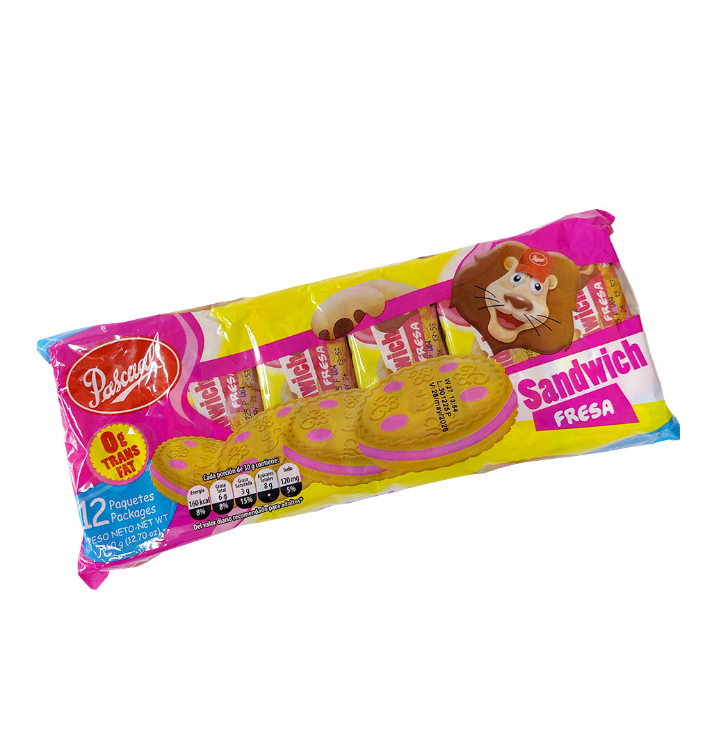 GALLETAS SANDWICH FRESA PASCUAL 360GR