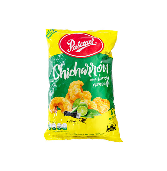 CHICHARRON CON LIMON/PIMIENTA PASCUAL 90GR