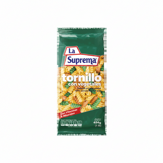 PASTA TORNILLO TRICOLOR LA SUPREMA 454GR