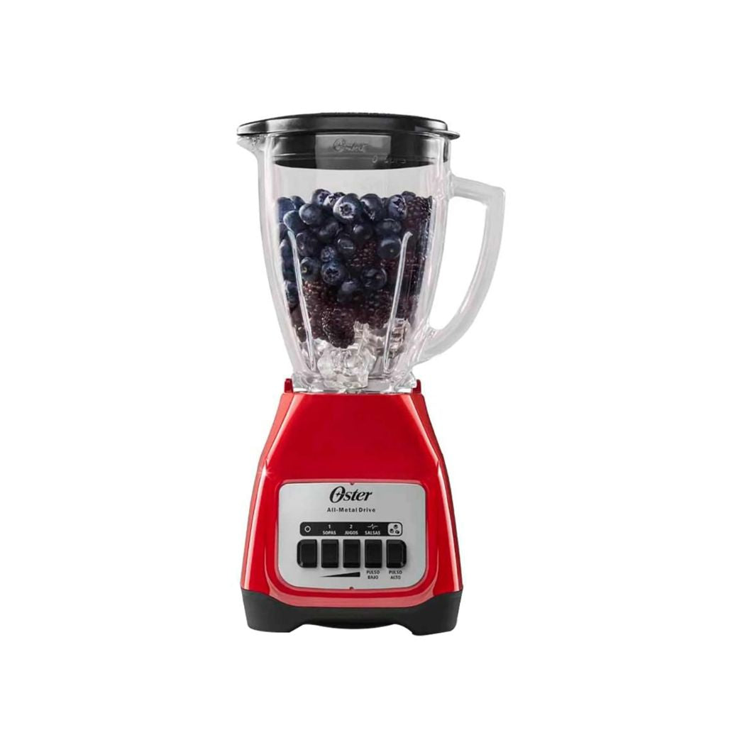 LICUADORA CON VASO VIDRIO 1.5L ROJA