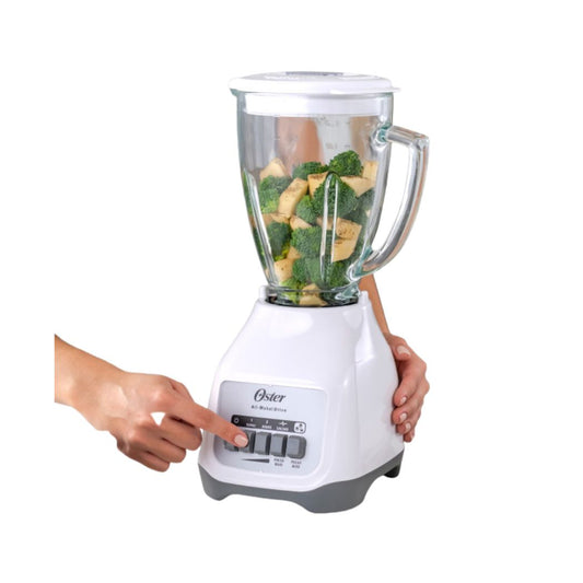 LICUADORA CON VASO VIDRIO BLANCA 1.5L