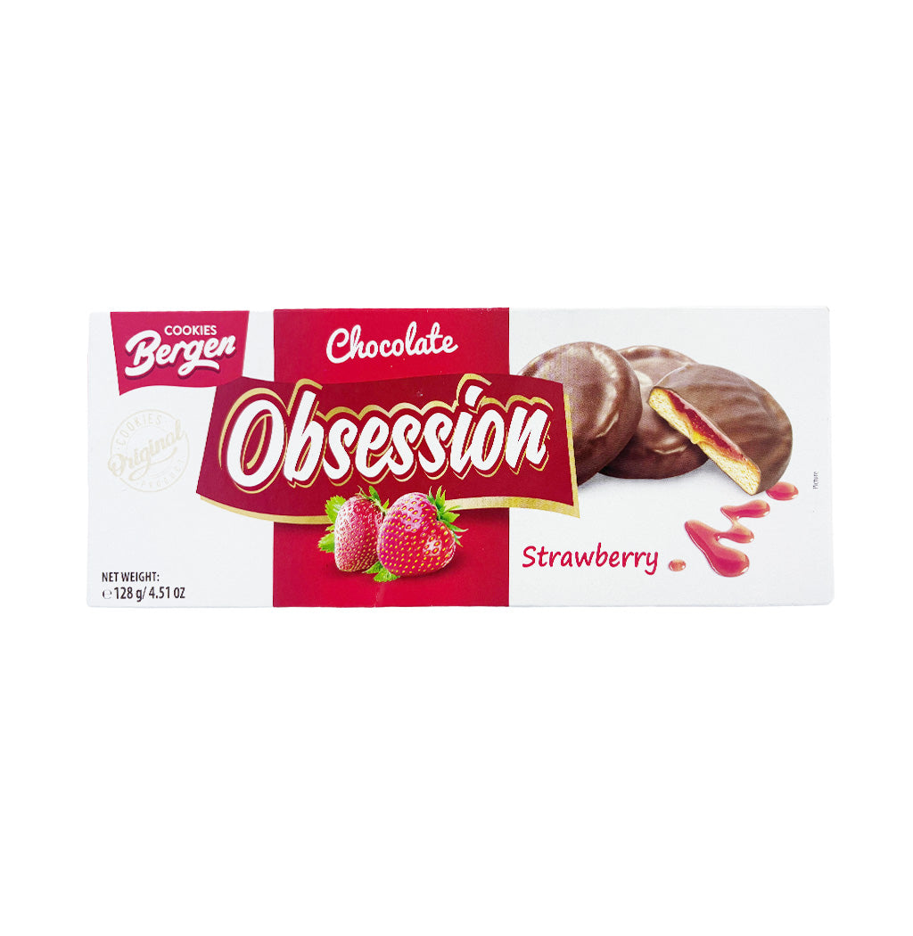 GALLETAS OBSES. STRAWBERRY BERGEN 128GR