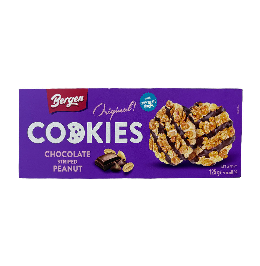 GALLETAS STRIPED PEANUT BERGEN 125GR