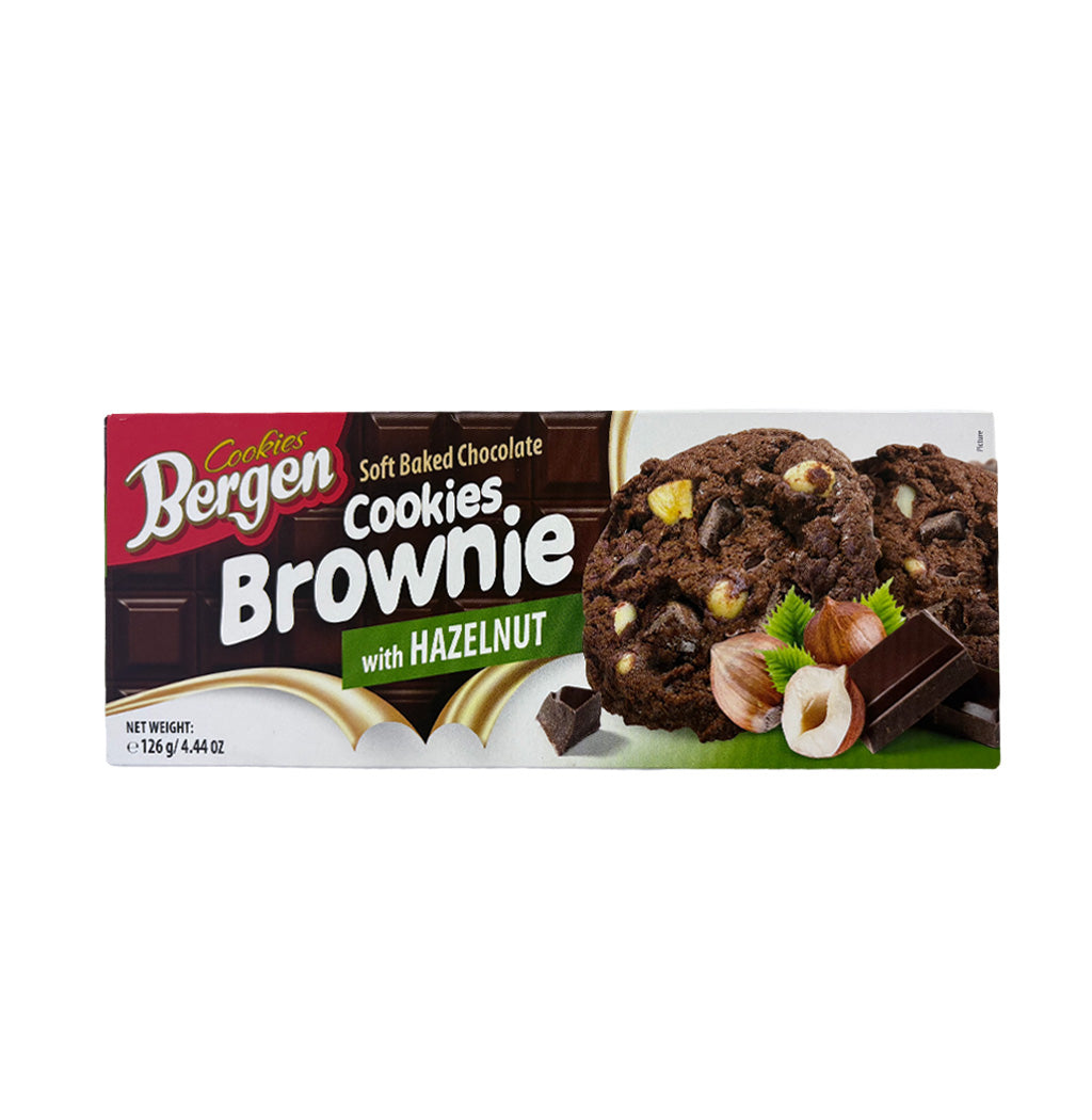 GALLETAS BROWNIE HAZELNUT BERGEN 126GR