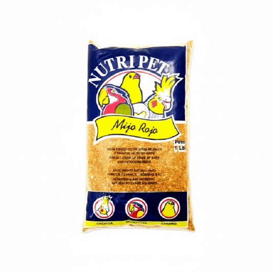 ALIMENTO PARA AVE MIJO ROJO NUTRIPET 1LB