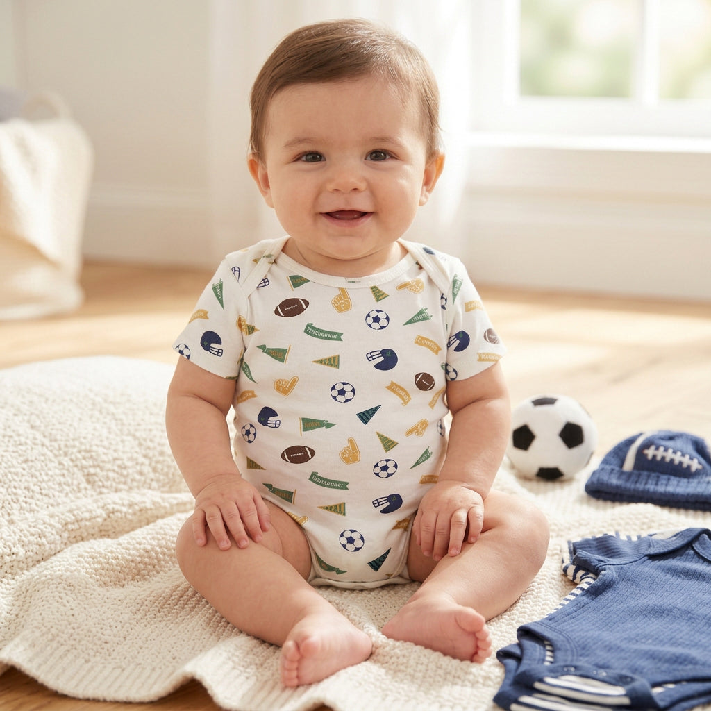 SET DE BODY PARA BEBE FUTBOL AMERICANO