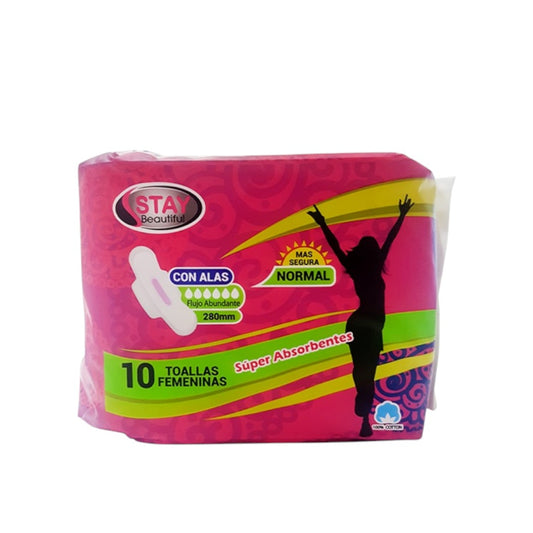 TOALLA SANITARIA CON ALAS 10U