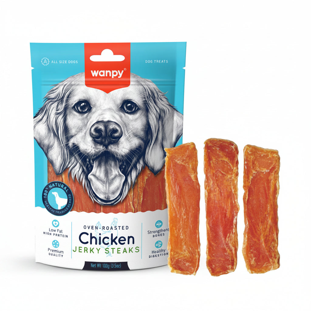 SNACK PARA MASCOTAS CHIKEN JERKY STEAKS