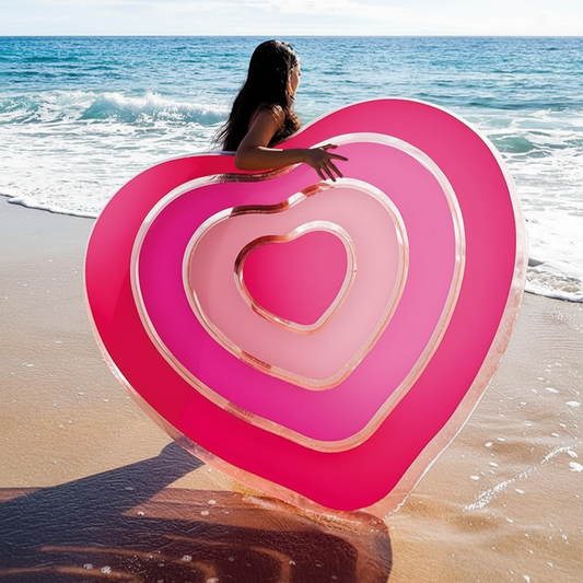 FLOTADOR INFLABLE CON DISEÑO DE CORAZÓN