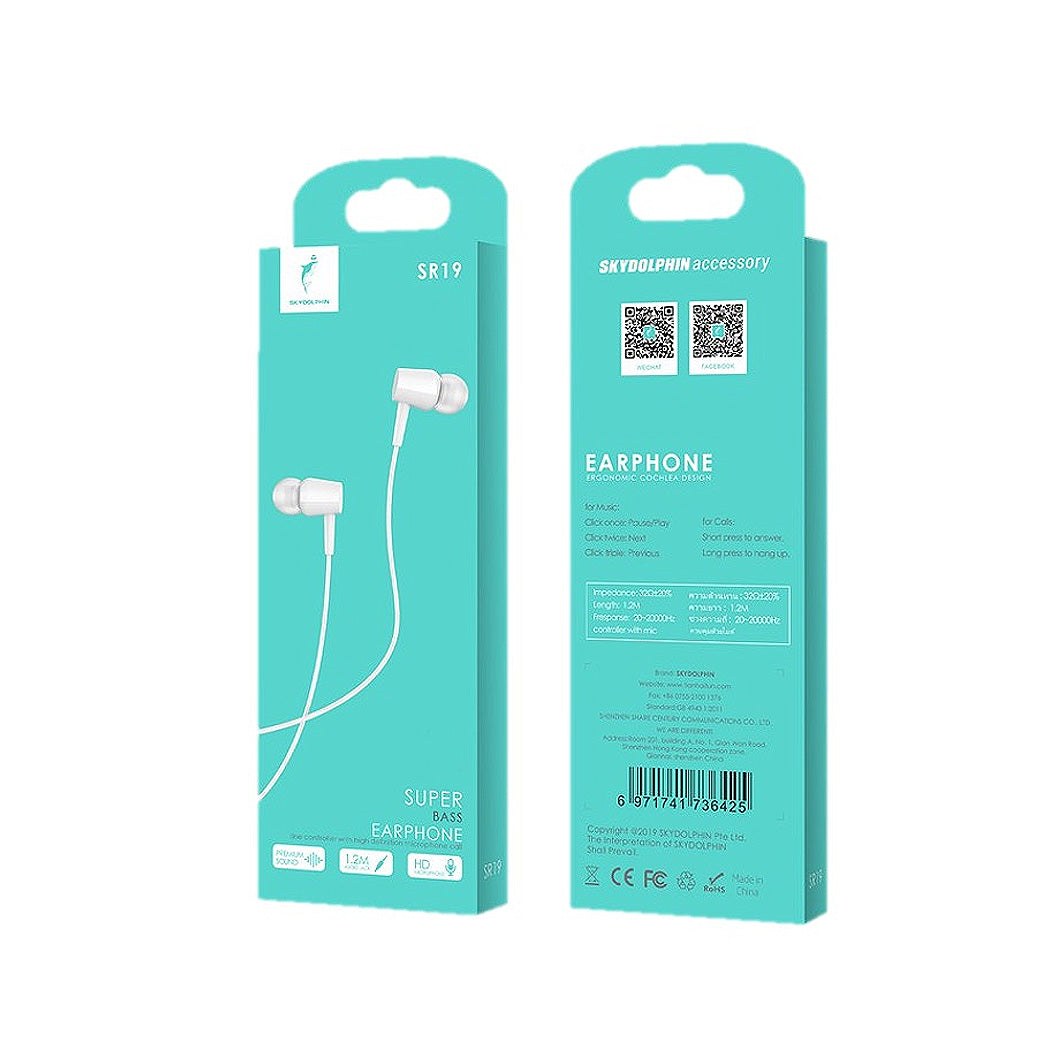 AUDIFONOS DE CABLE BLANCO 1.2M
