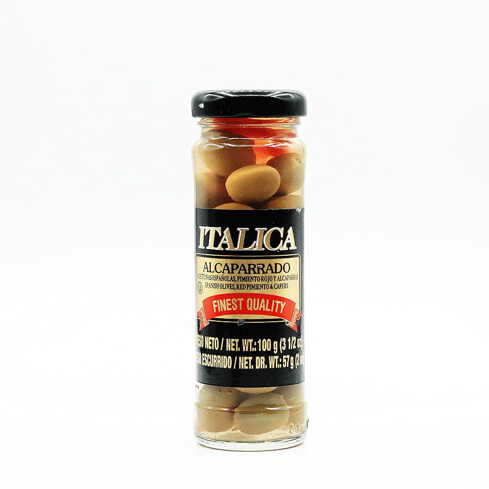 ACEITUNA PIMIENTO ALCAPARRA ITALICA 100GR