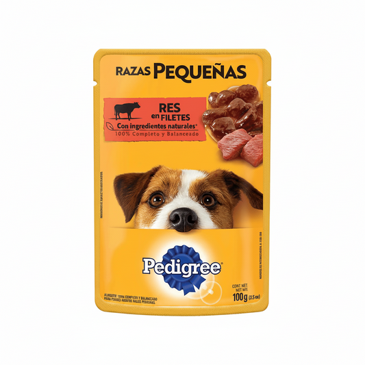ALIMENTO DE SOBRE PARA PERROS RAZAS PEQUEÑAS 100GR