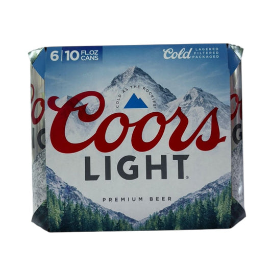 6PACK CERVEZA COORS LIGHT 10OZ