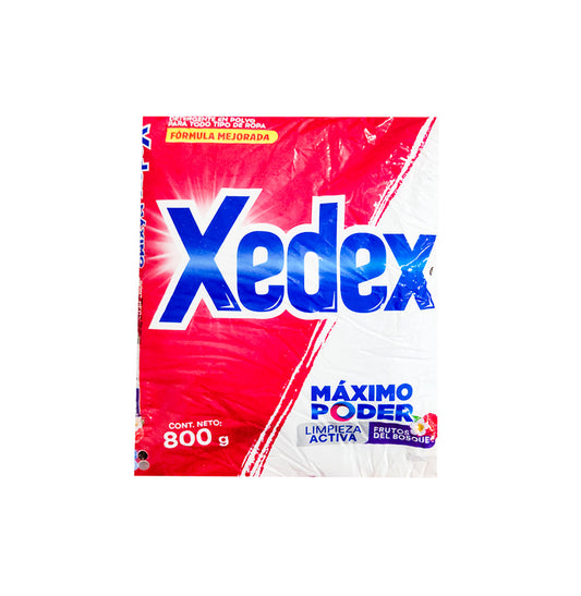 DETERGENTE EN POLVO FRUTOS DEL BOSQUE XEDEX 800GR