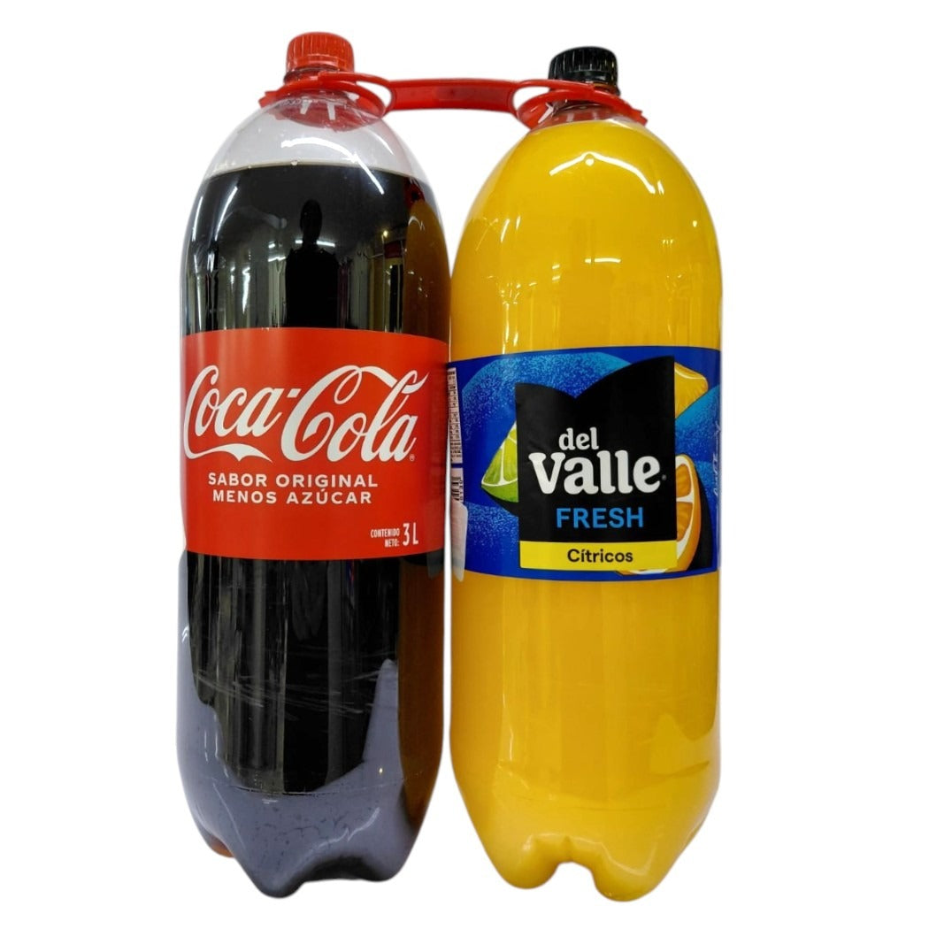 2PACK GASEOSA COCA COLA VALLE FRESH 3L