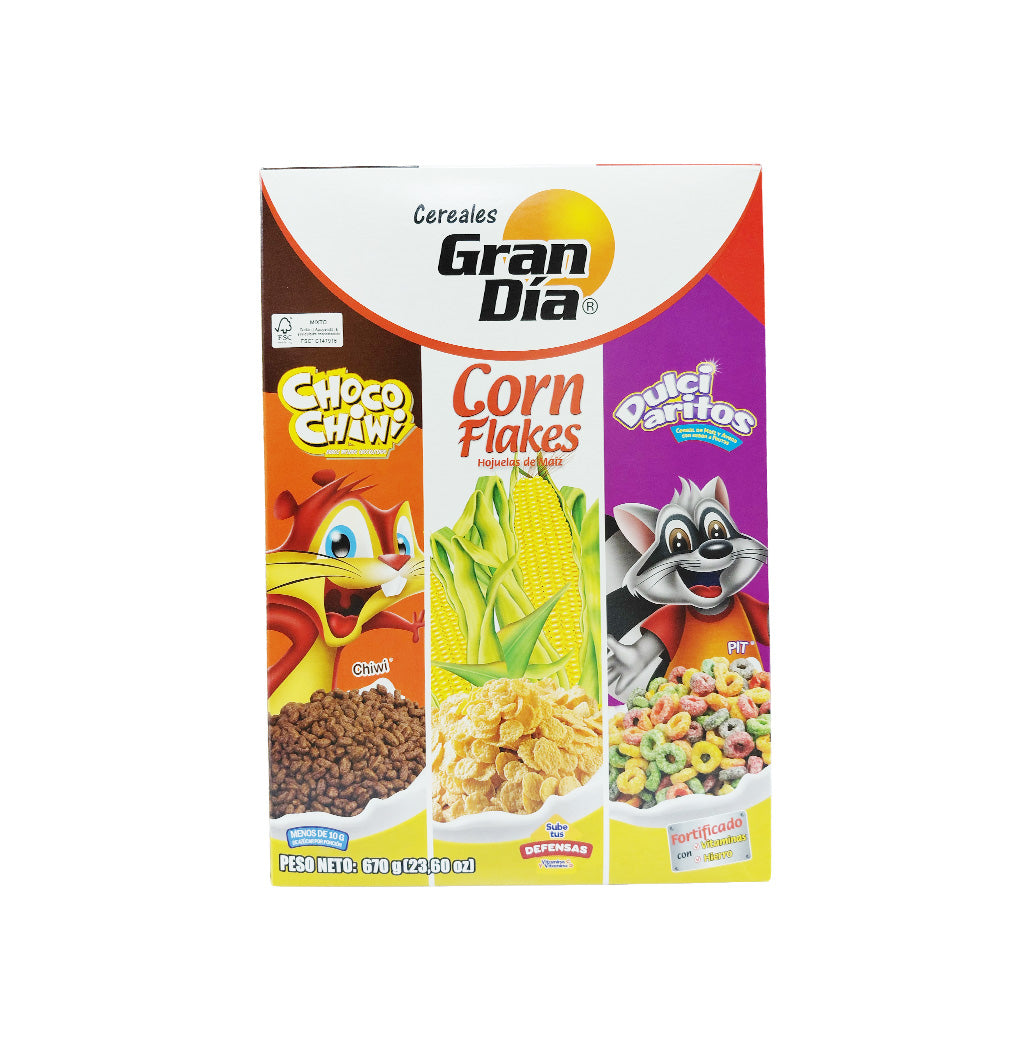 3PK CEREAL GRAN DIA 670GR