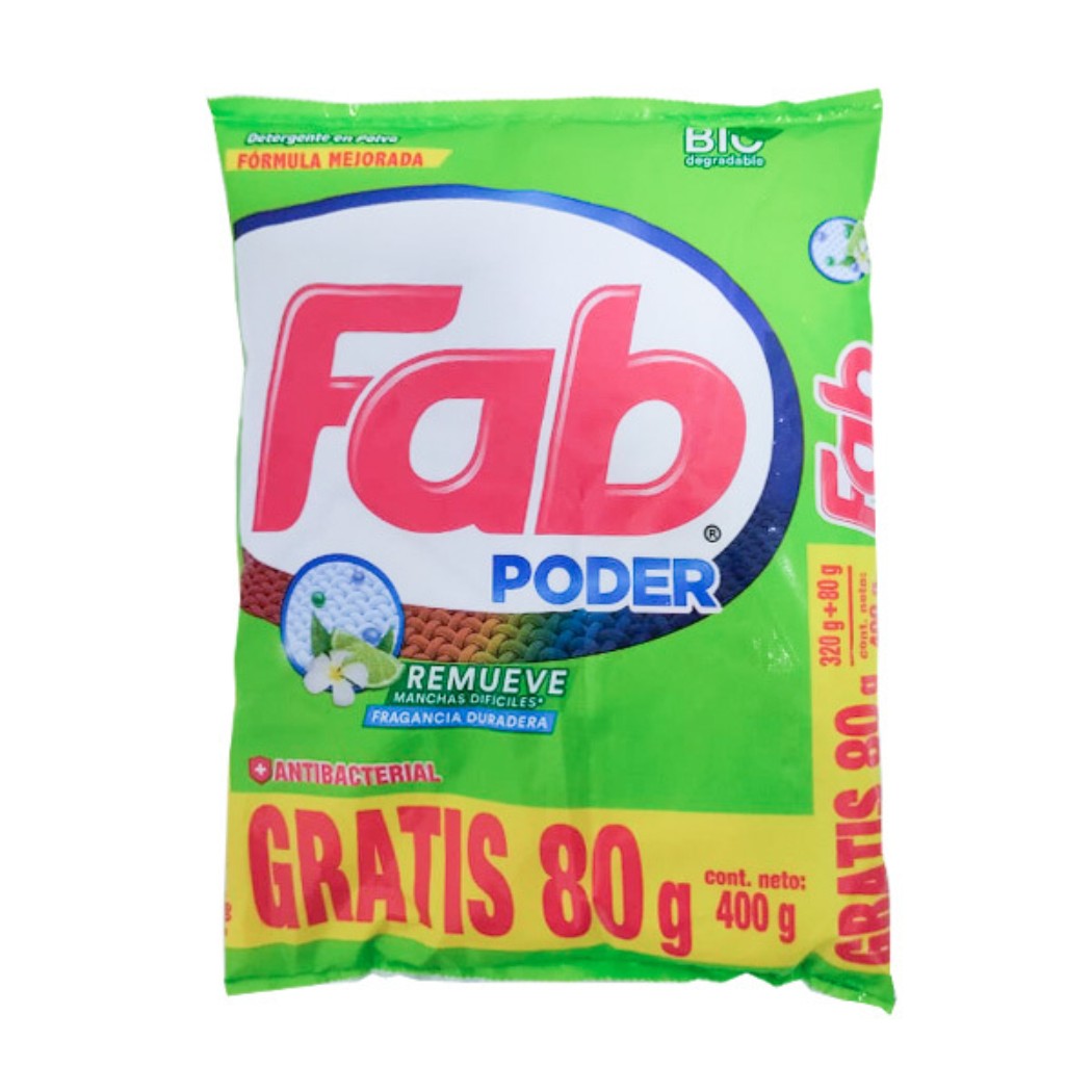 DETERGENTE EN POLVO LIMÓN 400GR
