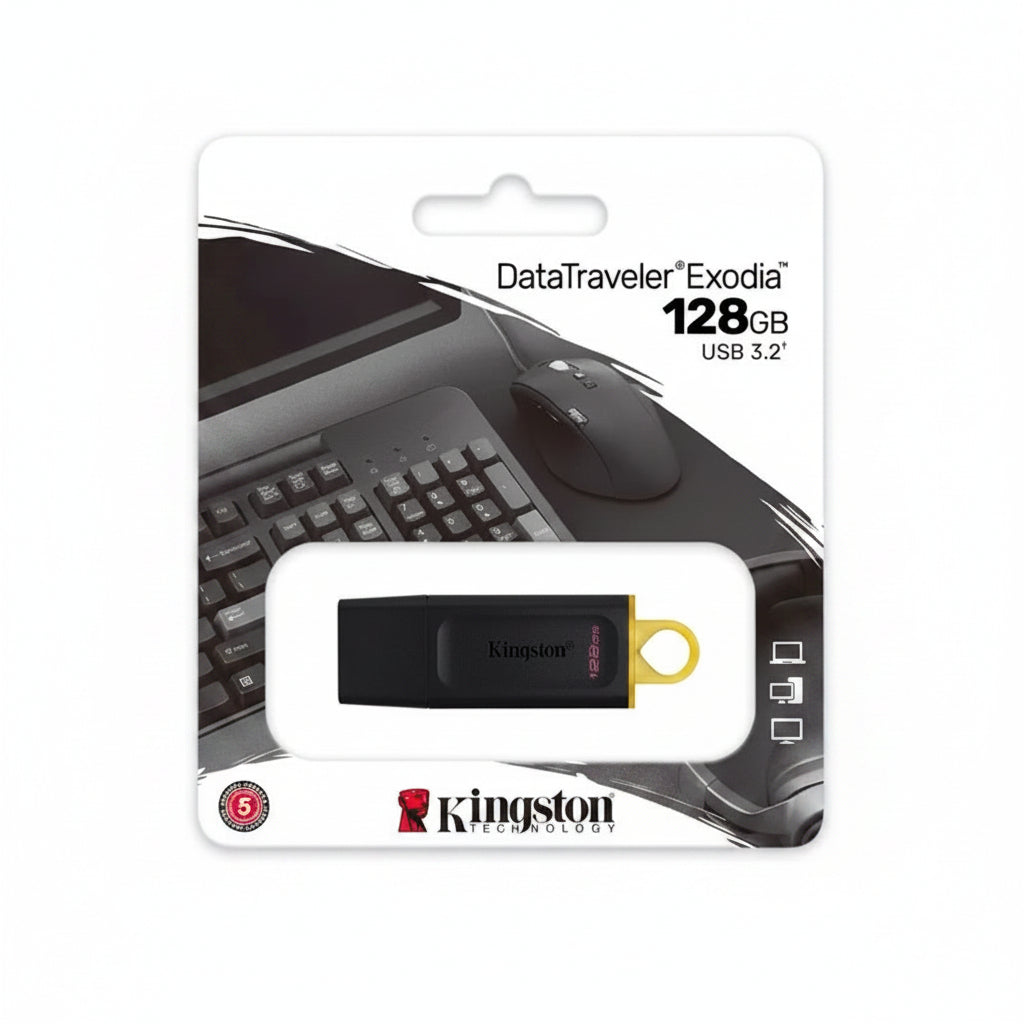 MEMORIA USB 128GB NEGRO/AMARILLO