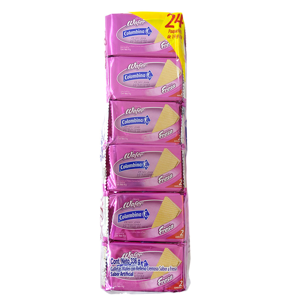 GALLETAS WAFER FRESA COLOMBINA 336GR