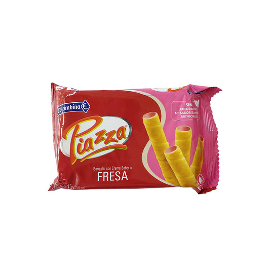 GALLETA BARQUILLO FRESA PIAZZA 45GR