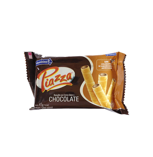 GALLETA BARQUILLO CHOCOLATE PIAZZA 44GR