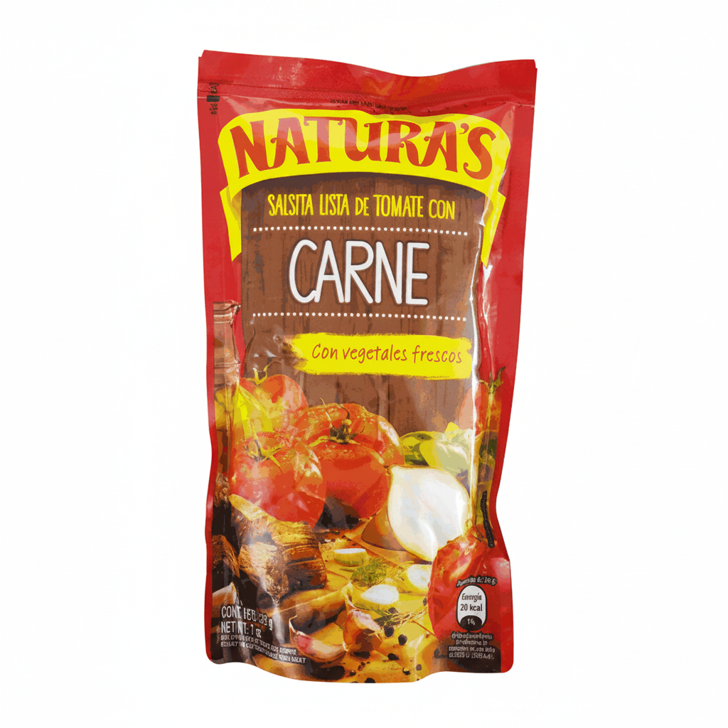 SALSA DE TOMATE CON CARNE NATURAS 210GR
