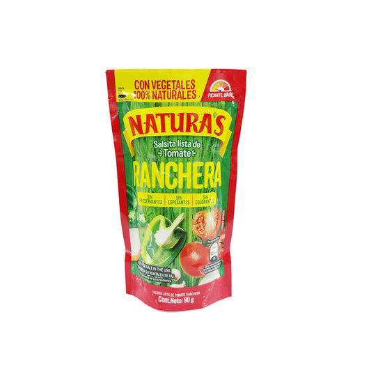 SALSA DE TOMATE RANCHERA NATURAS 90GR