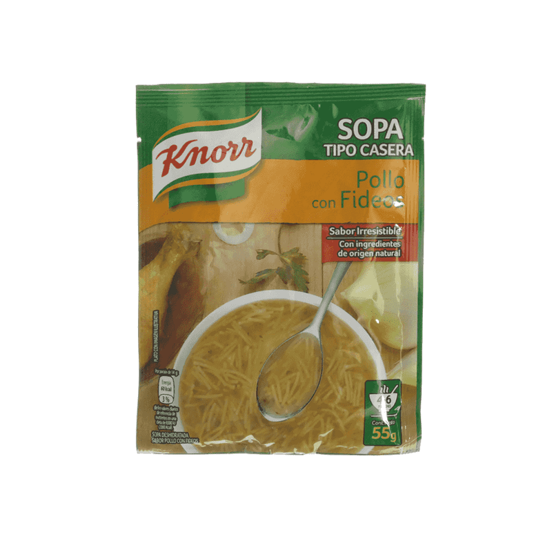 SOPA POLLO FIDEO KNORR 57GR