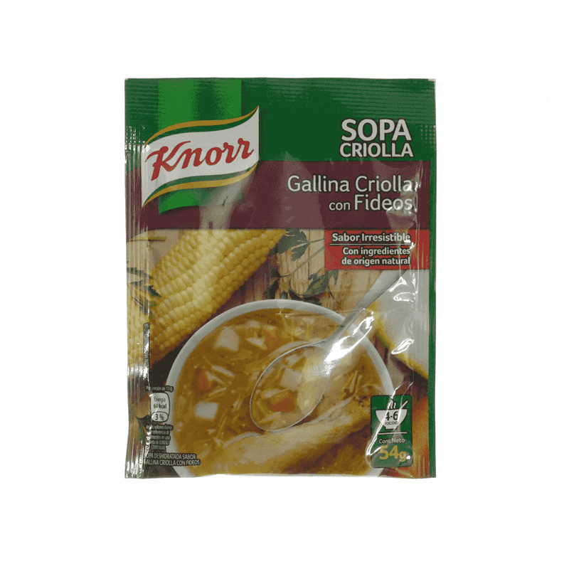 SOPA GALLINA CRIOLLA FIDEO KNORR 57GR
