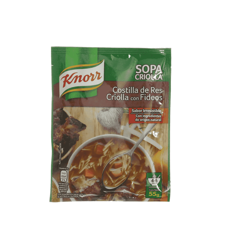 SOPA COSTILLA CRIOLLAFIDEOS KNORR 55GR