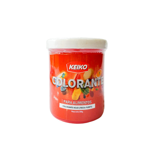 COLORANTE ROJO FRESA KEIKO 250GR