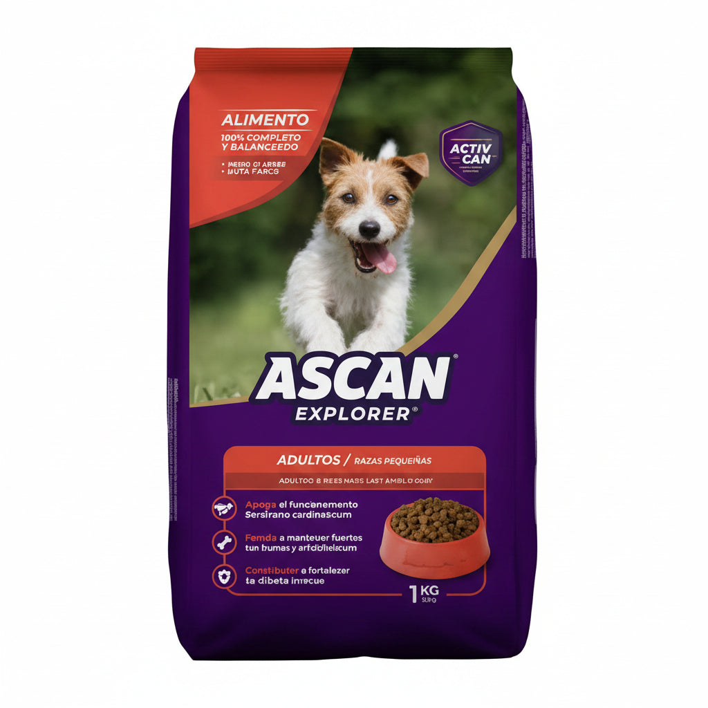 ALIMENTO PARA PERRO ADULTO RAZA PEQUEÑA ASCAN 1KG