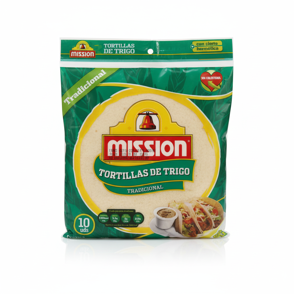 TORTILLA DE TRIGO MEDIANA MISSION 460GR