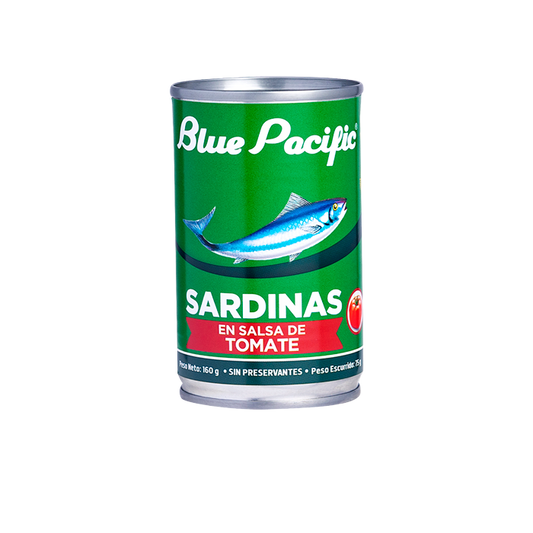 SARDINAS EN SALSA DE TOMATE BLUE PACIFIC 160GR