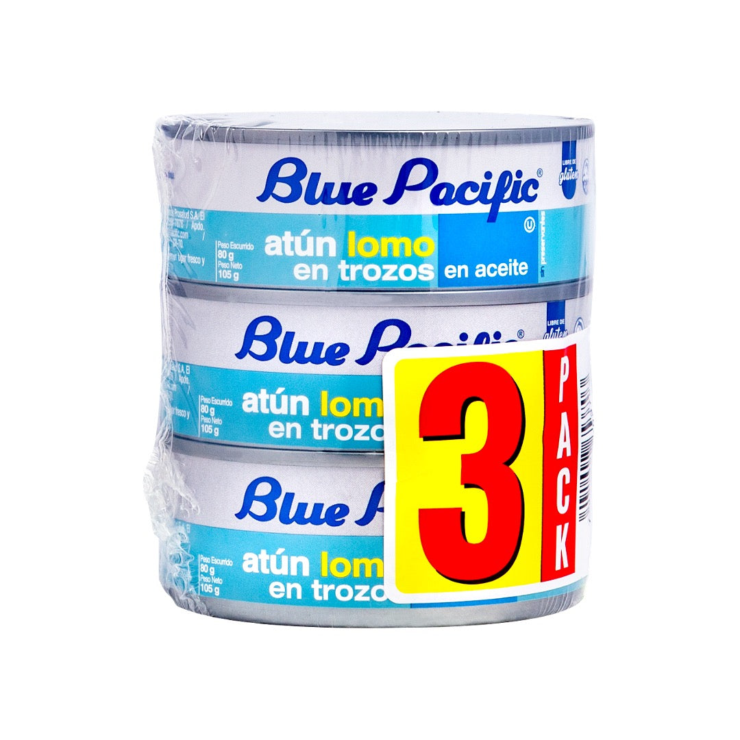 3PACK ATÚN ACEITE BLUE PACIFIC 105GR