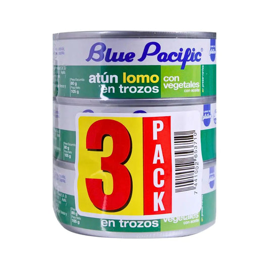 3PACK ATÚN VEGETAL BLUE PACIFIC 105GR