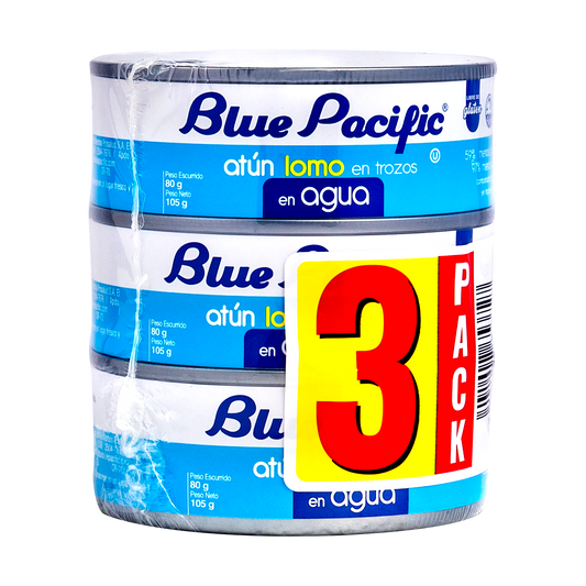 3PACK ATÚN AGUA BLUE PACIFIC 105GR