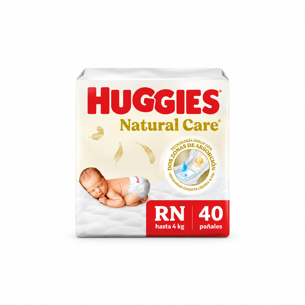 PAÑALES NATURAL CARE RN HUGGIES 40U