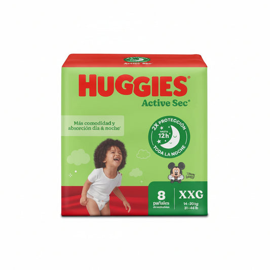 PAÑALES DESECHABLES ACTIVE XXG 8U