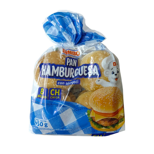 PAN HAMBURGUESA CON AJONJOLI BIMBO 450GR
