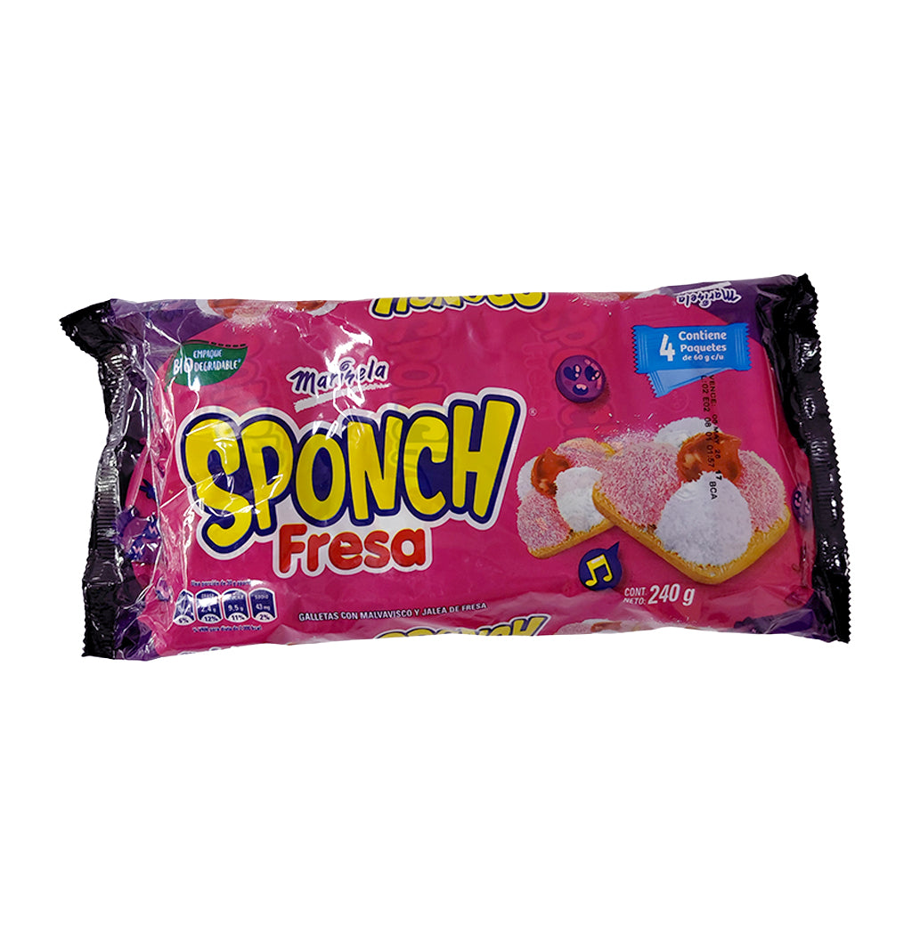 GALLETAS SPONCH FRESA MARINELA 240GR