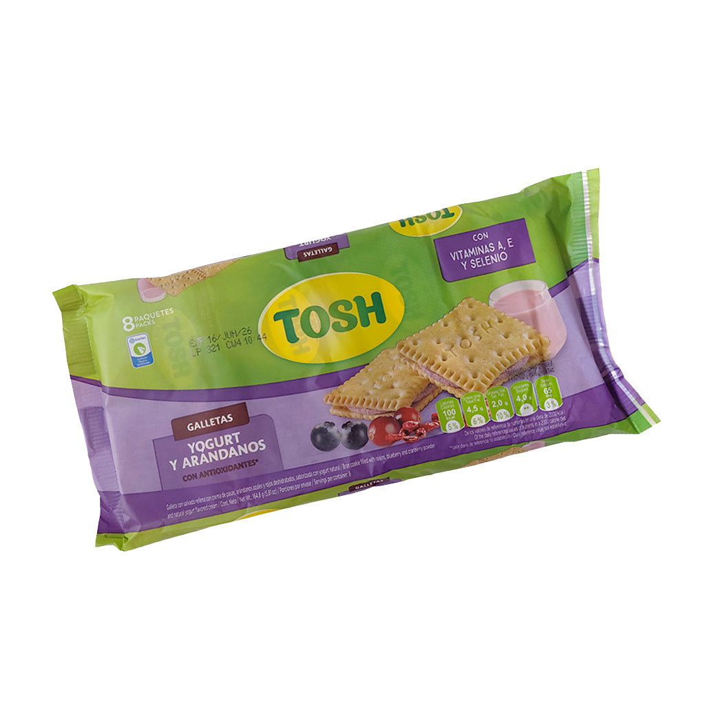 GALLETAS YOGUR ARANDANOS TOSH 5.81OZ